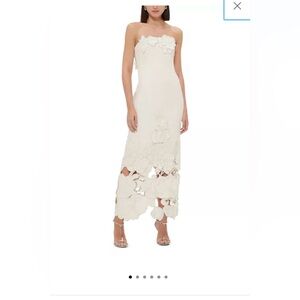 Leo Lin Rayna Crepe Strapless Dress